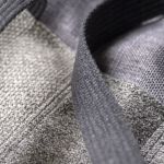 Szara duża torba z kominem patchwork - 