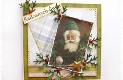 Kartka świąteczna z mikołajem