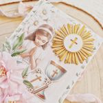 Pamiątka I Komunii Świętej dla dziewczynki (43) - kartka komunijna dla dziewczynki