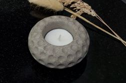 Świecznik na tealighty z betonu MR handmade kropy