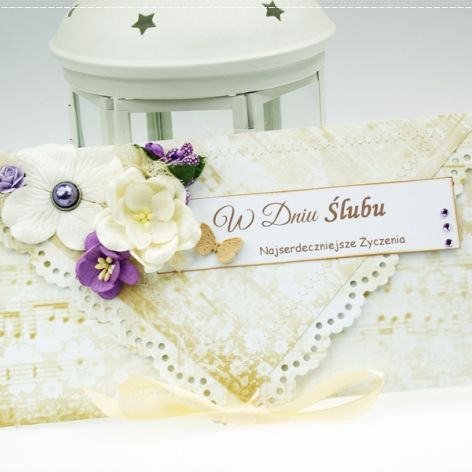 Kopertówka z okazji ślubu-wrzosowy poranek