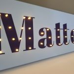 Personalizowany obraz LED -imię dziecka - Detale- diody LED