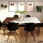 Stół jadalny z nowoczesnym wzorem, loftowy - Dobrze komponuje się w każdym wnętrzu, a zwłaszcza w kontrastowo urządzonych pomieszczeniach