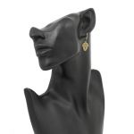 Kolczyki afrykańskie maski srebro pozłacane - 