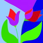 Grafika tulipany - wycinek III