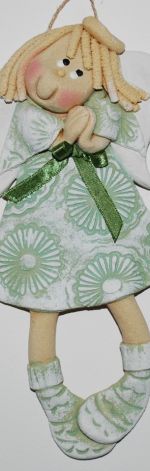 Jak tu pięknie - aniołek z masy solnej, prezent, dekoracja