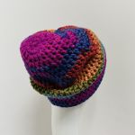 Gruba czapka beanie smerf kolorowa szydełkowa 12 - kolorowa czapka