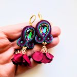 Hot Red Flowers kolczyki sutasz - 