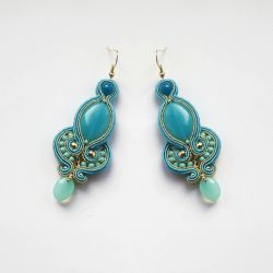 Kolczyki Turkusowo-złote