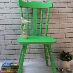 Krzesło shabby chic, patyczak, zielony