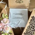 002,ślubny komplet w kolorze eco, kartka w pudełku z torebką  - 002,ślubny komplet w kolorze eco, kartka w pudełku z torebką