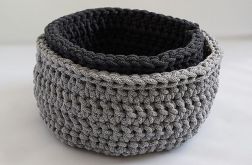 Szarości - komplet koszyków