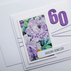 Kartka urodzinowa z różami i liczbą urodziny