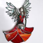 Anioł z kagankiem nadziei - szklany anioł