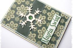 Kartka świąteczna ze śnieżynką