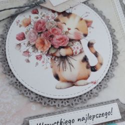 Kartka urodzinowa (lub na inną okazję) dla miłośniczki kotów