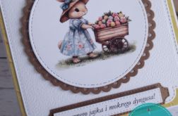 Kartka wielkanocna z Panią Króliczek 1