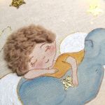 obrazek anioł stróż, pamiątka prezent chrzest - anioł obrazek dla dziecka