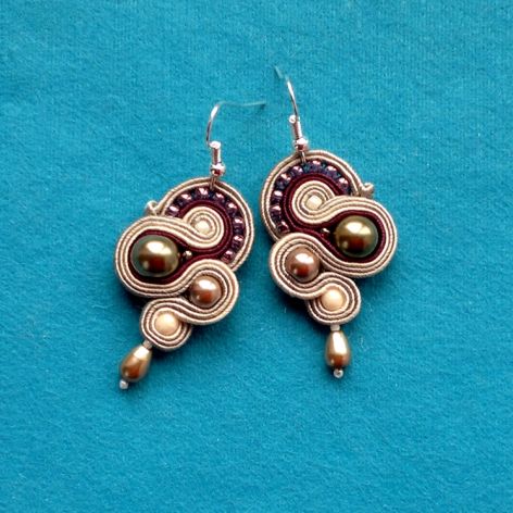 Kolczyki Beż & Marsala