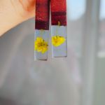 Klasyczne kolczyki z żółtymi kwiatami - 