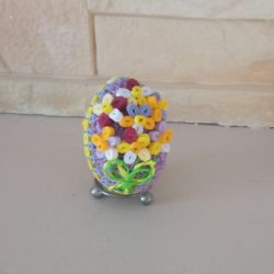 Quillingowe jajko z bratkami Quillingowe jajko z bratkami