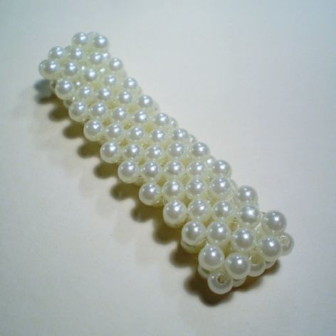 bransoletka  biała perłowa 3