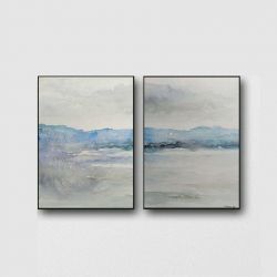 Pejzaż-dwie akwarele formatu 32/24 cm 