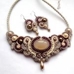 Kolczyki Beż & Marsala - 