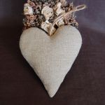 Serce Angielskie róże i len - 
