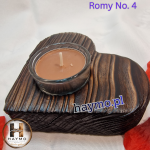 Świecznik serce Shou Sugi Ban brąz Romy No. 4 - 
