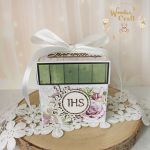 Exploding box komunijny kartka "Violet Roses" - 