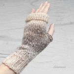 Mitenki z wełną Beże i Brązy - 