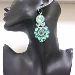 Oval Abalone kolczyki sutaszowe - 