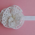 Opaska niemowlęca - "W koronkowym chruśniaku" - 