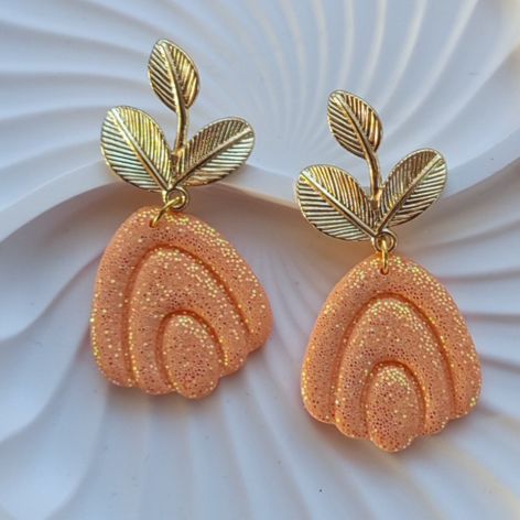 "Selene" - kolczyki z gliny polimerowej.