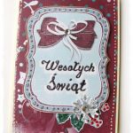 Kartka świąteczna z kokardą - 