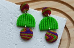 "Frida II" - kolczyki z gliny polimerowej.