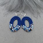 „BLUEBELLE” kolczyki szydełkowe - „BLUEBELLE” kolczyki szydełkowe