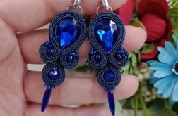 Soutache sutasz kolczyki granatowe eleganckie