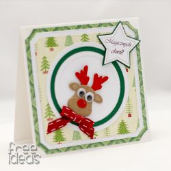 Uroczy renifer z ruchomymi oczkami KBN18020