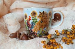 Unikalny nostalgiczny ręcznie malowany kubek 480 ml.