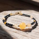 Bransoletka ochronna czarny turmalin i cytryn - 4