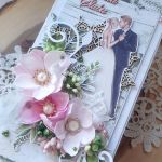 Kartka ślubna do pudełka - Z boku