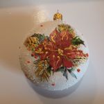 Bombka, medalion , średnica 10 cm, z pieskami - 