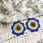 Szydełkowane kolczyki - oko proroka. - 
