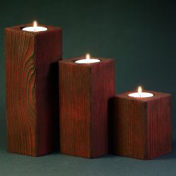 Zestaw  świeczników drewniany drewno shou shi ban tealight