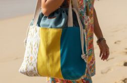Duża torba z kominem RASPBERI – unikatowa shopperka handmade