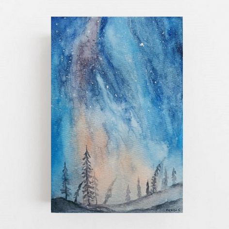 Niebo-akwarela formatu A5