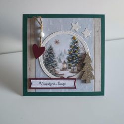 Kartka świąteczna Boże Naordzenie choineczka