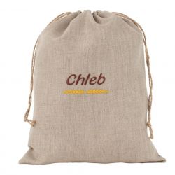 Lniane Worki na Chleb i Bułki z Podszewką 26x36 cm Zestaw 2 sztuki 